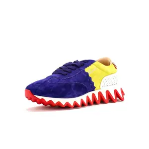 Pre-owned Christian Louboutin Loubishark Sneakers Suede by Rebag