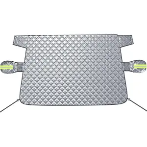 Windshield Snow Cover for Winter - Custom Fit Graphene  Windshield Cover Outside for Ice, Snow & Hail Protection | Frost Guard with Storage Bag for SUV and Sedan (Medium)