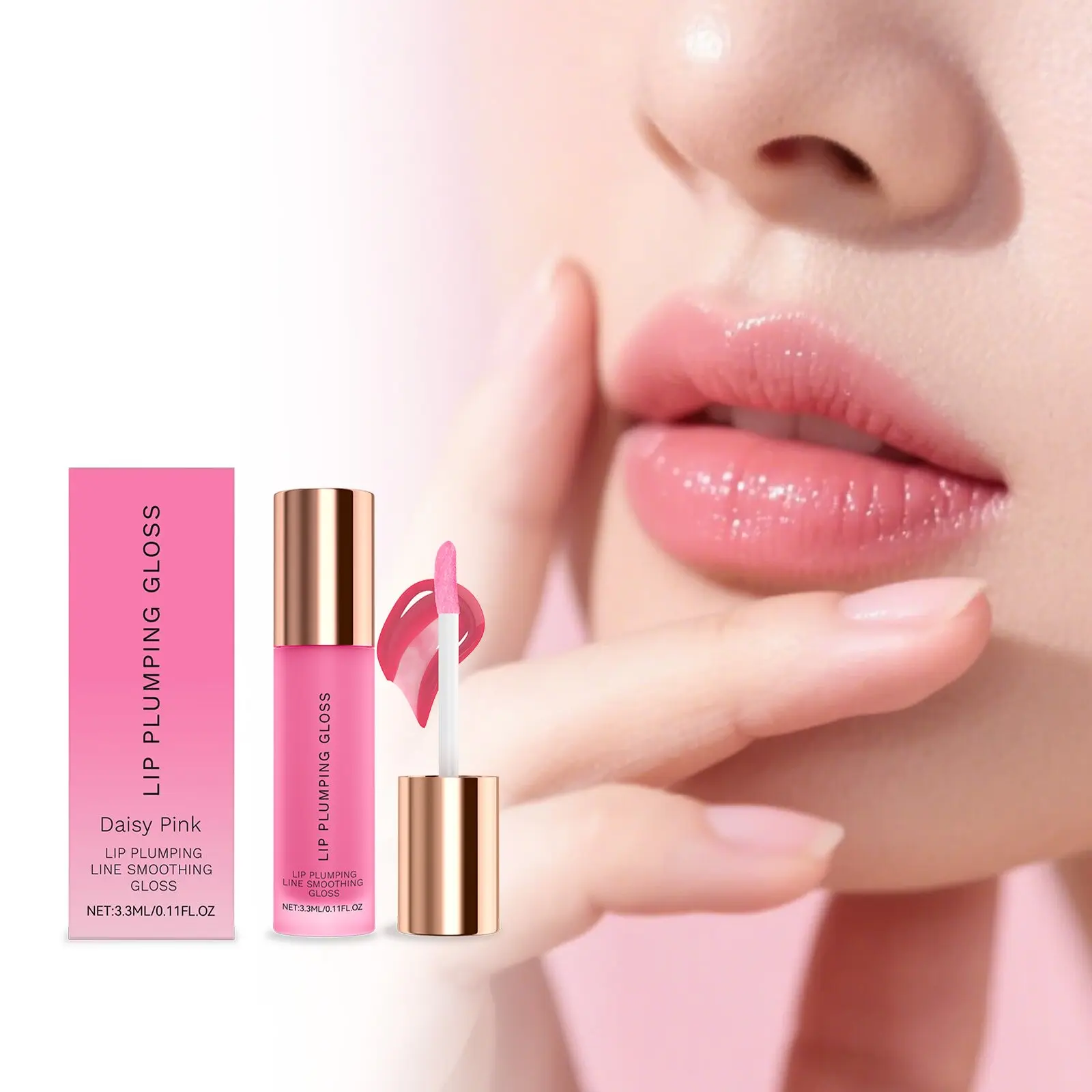 Hydrating Lip Gloss & Blush, Multi-Functional Plumping Lip Care Treatment with a Non-Greasy, Glossy Mirror-Finish for All Skin Types cream flawless miss color, Hydrate, Moisture, Mirror Gloss, Plumps Lips