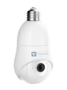 VicoSafe Light Bulb WiFi Camera - 2K HD 360° Security Camera with Night Vision, Motion Detection & Vicohome App Support