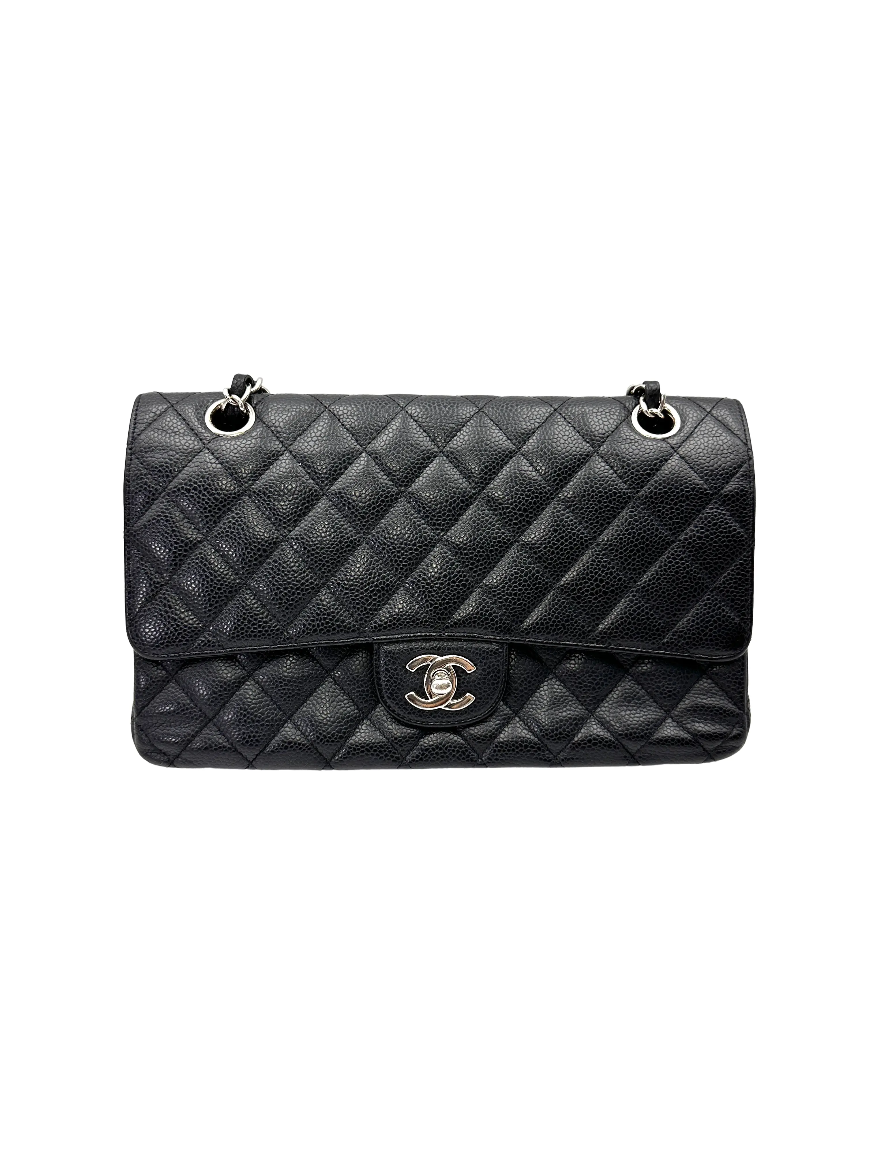 Pre-owned CHANEL Leather Shoulder Bags Medium Size Shoulder Bag With Silver Buckle(13***87)CC2222
