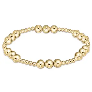Enewton classic joy pattern bead bracelet - Gold 6mm