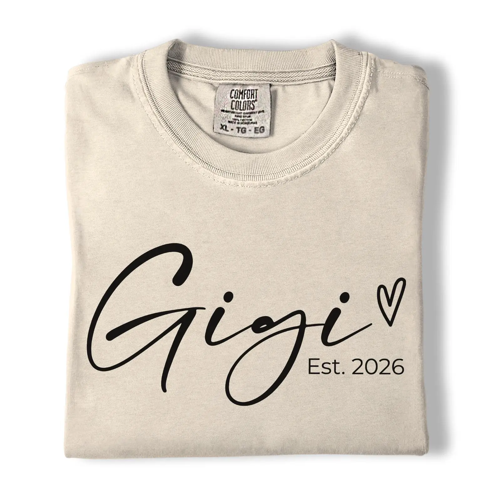 Comfort Colors Gigi Est 2026 Shirt, New Grandma Shirt, Pregnancy Announcement Shirt, Grandma To Be Gift