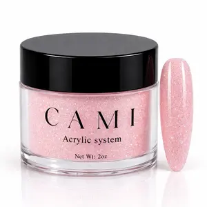 CAMI Professional Acrylic Nail Powder - 2oz, Smooth Application & Long-Lasting Nails,  (Glam Rose  )