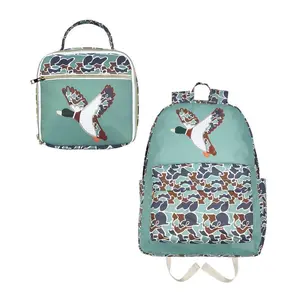 Durable & Spacious Backpack  Hunting Duck Camo Matching Lunch Box