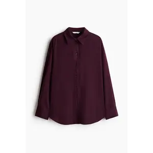 H&M Oversized linen-blend shirt