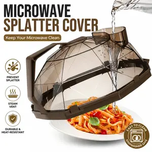 Microwave Splatter Cover, Transparent Food Lid, One-Piece Steam Cover, Home Kitchen Essential, Safe Material, Easy Handling, Heat Retention, Kitchen Tools And Gadgets