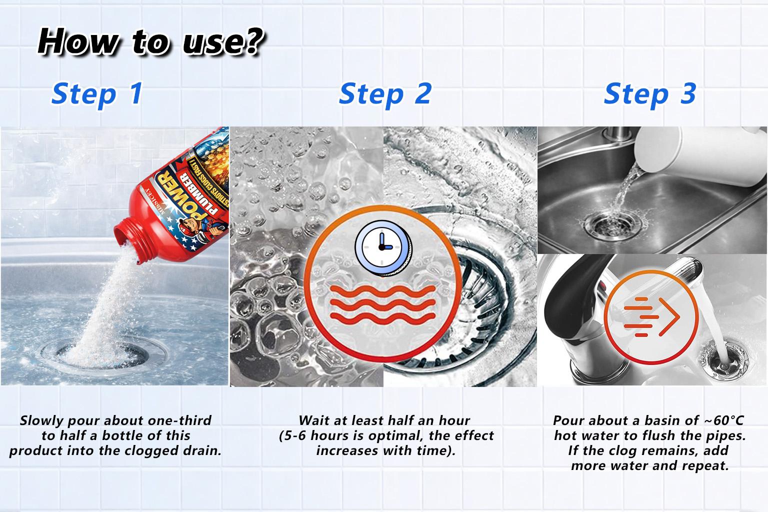 Missicey Drain Cleaner Powder for Smelly Drains, Hair Clogs & Kitchen Sink Buildup Missicey Drain Cleaner Powder for Smelly Drains, Hair Clogs & Kitchen Sink Buildup