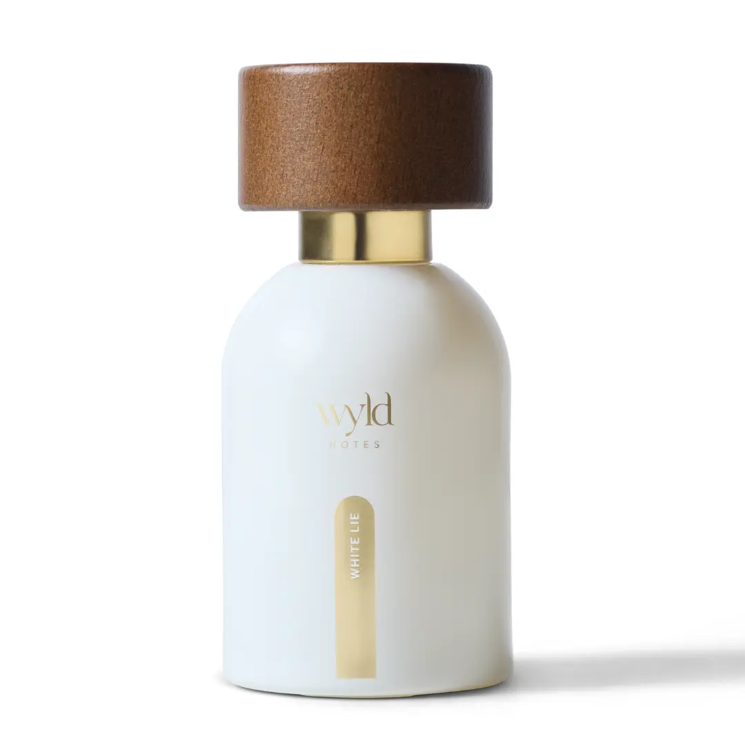 White Lie Fragrance - Soft Powdery Grace with Secret Edge, Geranium Rose Vetiver Juniper Lavender Black Spruce Fragrance - Decor Earthy Woody Scent