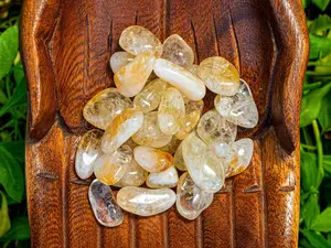 1 lb Citrine Tumbled Stones Bulk , Tumbled Citrine Crystals, Genuine Citrine Gemstone Wholesale, Citrine Pocket Stone, Crystals and Stones
