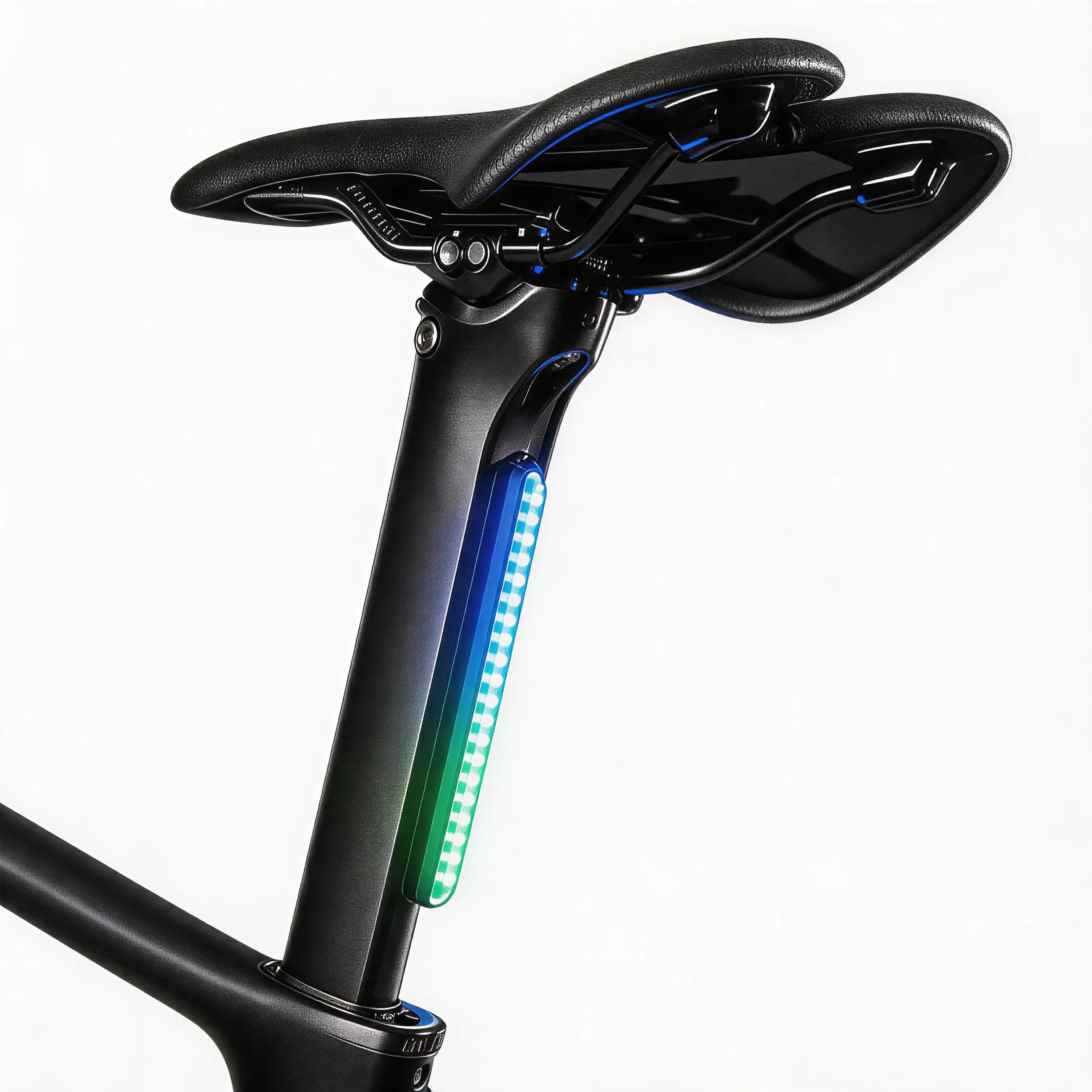 Streamlined Bicycle Taillight, Rechargeable Waterproof Lights & Reflectors with a High-Elastic Silicone Strap, Adjustable with Easy Connection for Unisex Bikes, Provides High Visibility for Night Cycling, Color Changing, Battery-Powered, Bicycle Streamlin