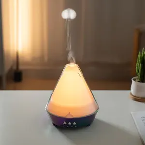 USB Plug Aromatherapy Machine, USB Powered Creative 3D Simulation Flame Humidifier, Desktop Aromatherapy Machine for Home Office, Home Appliances