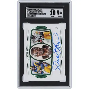 Jerome Bettis Pittsburgh Steelers Autographed 2020 Panini Flawless Green #CP-JBE #2/2 SGC Authenticated 9/10 Card - Fanatics Authentic Certified