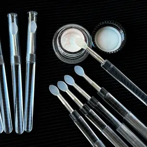 Reusable Silicone Makeup Brush Set, Portable Lip & Eye Shadow Applicator, Durable Cosmetic Tool Kit, Ideal for Daily Use