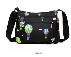 New Fashion Middle-Aged & Elderly Women's Casual Nylon Oxford Crossbody Bag, Multi-Functional Shoulder Bag For Mom