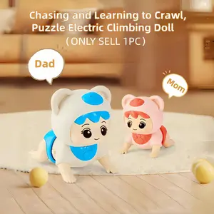 Baby Crawling Electric Music Doll, Early Education Sensory Toy for Infants, Interactive Singing and Crawling, Enhances Motor Skills, Unisex