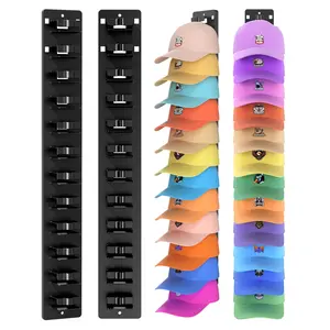 Hat Organizer for Baseball Caps 2Pack Wall Mount Hat Rack Holds up to 24 Hats Multilayer Display for Door Closet Cap Storage