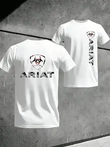 Men's Ariat Print T-Shirt, Casual Long Sleeve Top, Comfortable Fit for Daily Wear, Ideal for Home & Leisure Activities