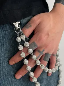 Men's Multi-Layer Crystal Waist Chain, Elegant Minimalist Design Body Chain, Body Jewelry, Perfect for Casual Daily Wear and Music Festivals