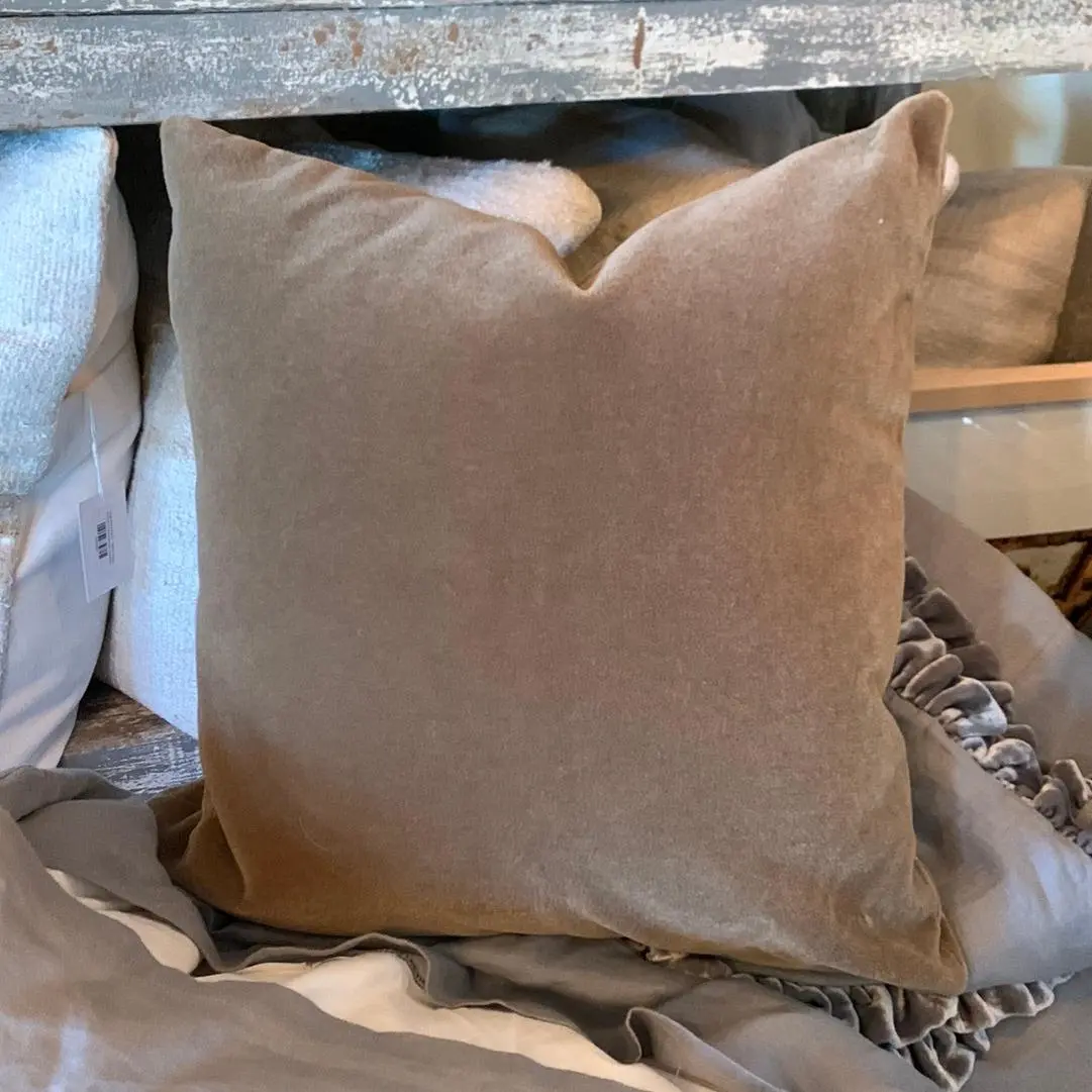 Khaki Velvet Pillow Khaki Velvet Pillow
