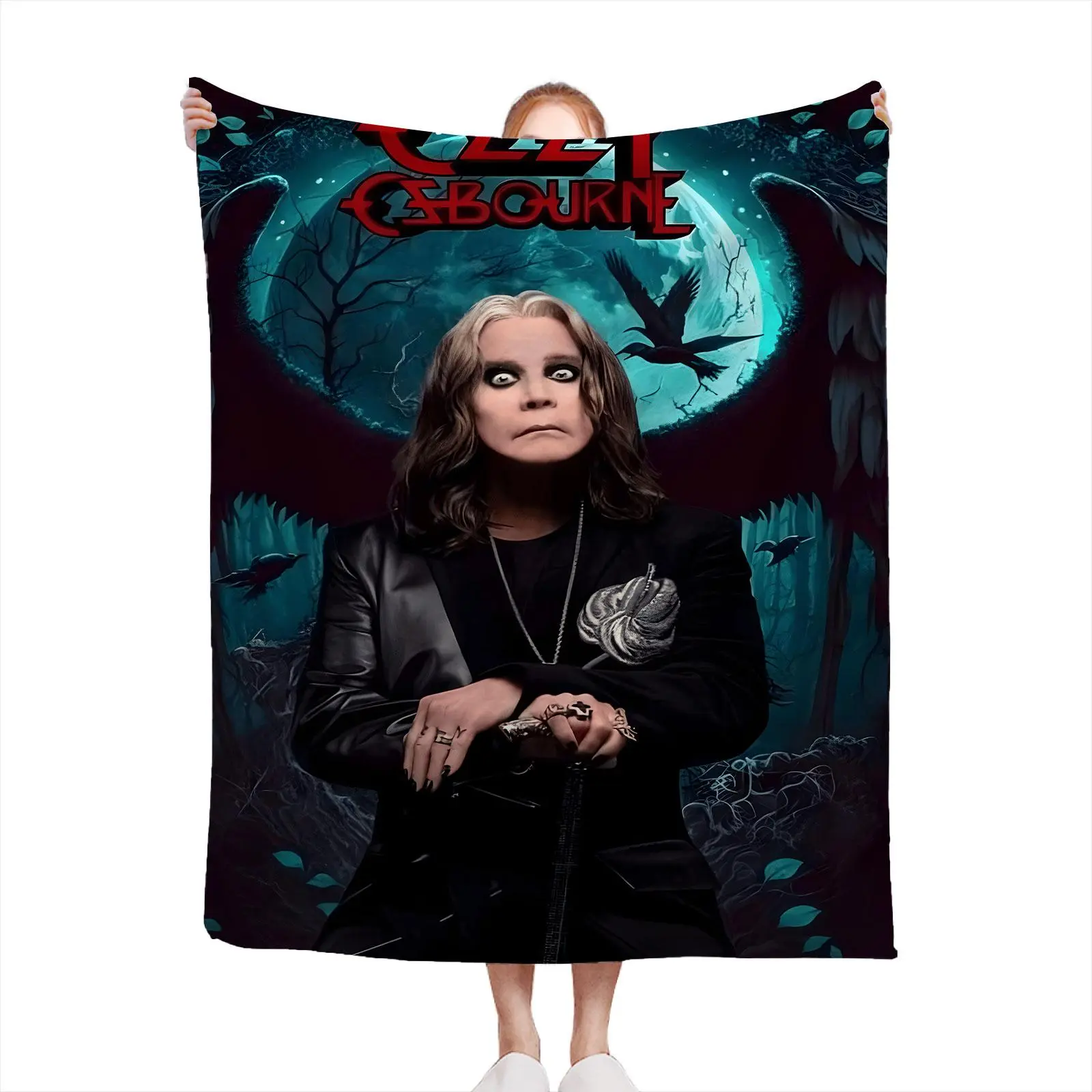 Ozzy OsbourneSoft Funny Throw Blanket Flannel Design,Machine Washable For All Seasons D0723-04