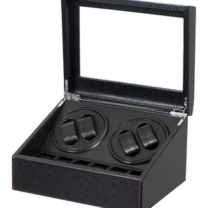 Automatic Watch Winder - Carbon Fiber Design with 2 Slots for Watch Storage and Maintenance