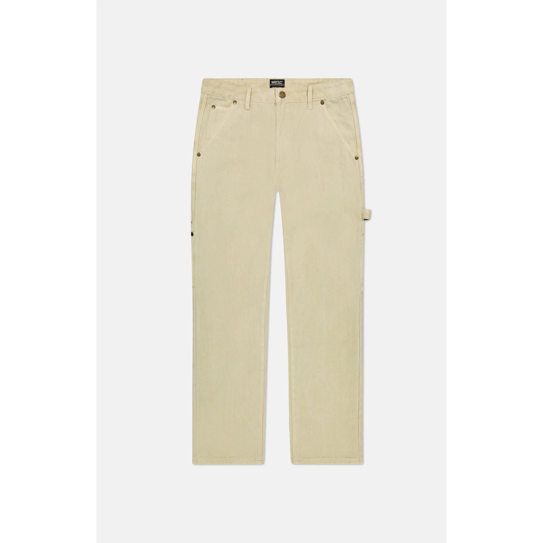WeSC Men's Cream Carpenter Pants