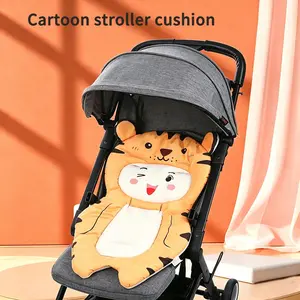 Baby Stroller Seat Cushion, Cute Tiger Design, Breathable and Skin-Friendly, Universal Baby Safety Seat Pad, All-Season Cotton Pad