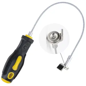Oil Drain Plug Remover Instrument, Strong Magnetic Oil Drain Plug Remover Tool, Universal Flexible Oil Plug Removal Tool ，Anti Scald Sump Plug Removal Tool,(14 Inch) Fathers Day Gift，Free Shipping
