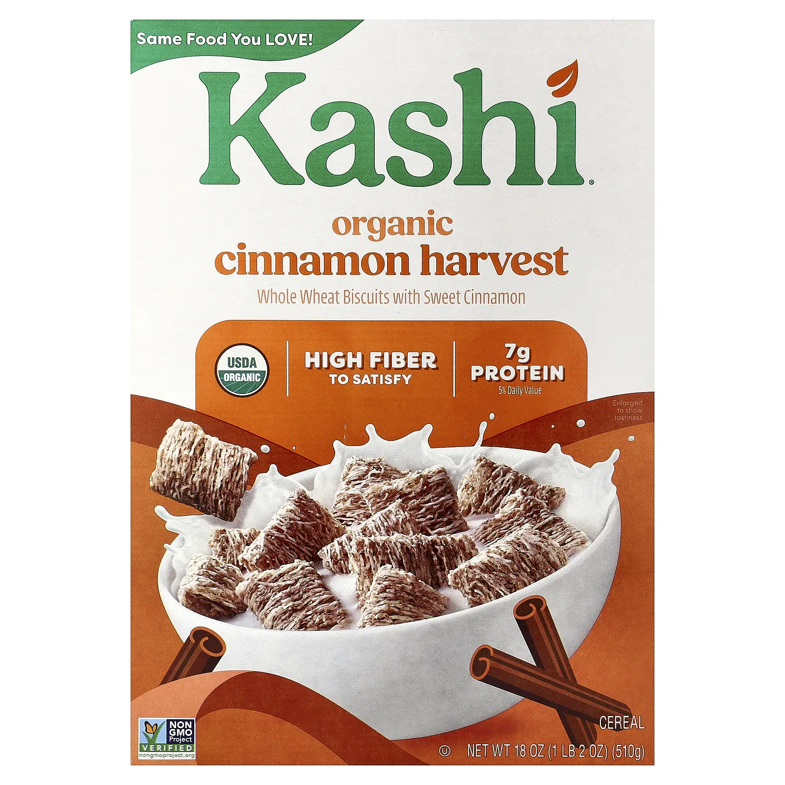 Kashi Organic Cereal, Cinnamon Harvest, 18 oz (510 g)