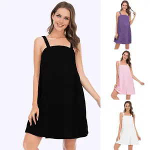 Bath Towel with Pocket for Storage Spa Body Wrap with Straps Pockets for Women Adjustable Closure Shower Robe Towel Lightweight Pink