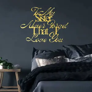 To My Sister Metal Wall Art, Iron Sister Love Sign, Sister Quote Wall Decor, Family Metal Word Art, Never Forget I Love You Sign, Sister Gift Metal Wall Hanging