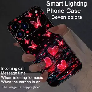 compatible Fo iphone17Air/17Pro/17promax/16promax/15promax/14promax/13promax/12promax Colorful Intelligent Luminous Voice Controlled Phone Case Accessories - Luminous Technology, Lights, Daytime Design, Enhanced Nighttime Visibility, Trendy