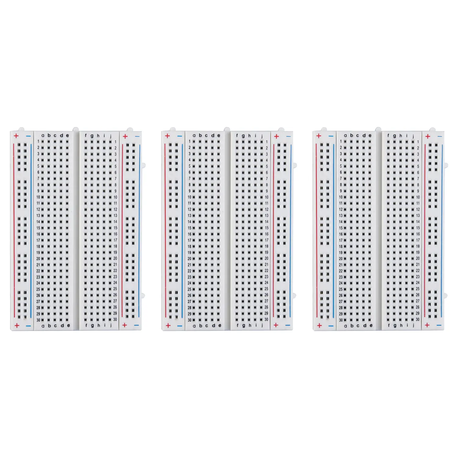 ELEGOO 6PCS Solderless Breadboards Prototyping Kit - White PP Plastic, 400-Points, 2 Positive & Negative Power Lines for Arduino PCB Circuit Building, Experiments (DIY Enthusiasts, Single Board Computer Compatible)