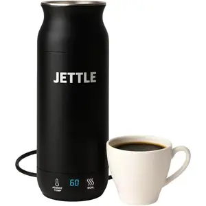 Electric Kettle - Travel Portable Heater for Coffee Tea Milk Soup, Stainless Steel Water Boiler Tea Pot with Temperature Control, LED, Automatic Power Off, 450ml Kitchen Appliance