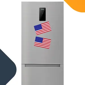 Magnet Me Up American Flag Vinyl Automotive Magnet Decal, 5x8 In, 2 PK, Red White, and Blue