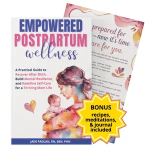 Empowered Postpartum Wellness Book. A Complete Recovery Guide for New & Expecting Moms by a Postpartum Nurse with Bonus Recipes, Meditations, & Journal Included