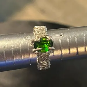 Chrome Diopside Stone - Rare precious stone  mined from the permafrost in Siberia