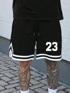 Premium Men's Mesh Athletic Shorts | Breathable Athletic Bottoms Quick-Dry Basketball Shorts with Drawstring & Contrast Side Stripes | Perfect for Hoops, Gym Workouts & Daily Streetwear