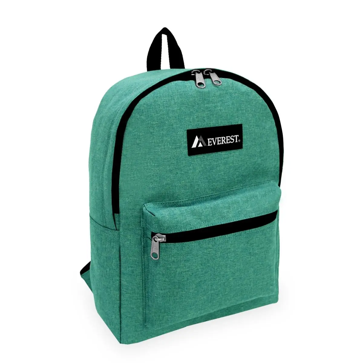 Everest Classic Denim-Style Multi-Function Backpack - 15-Inch 12 oz Lightweight 600D Synthetic Unisex Universal-Fit Daypack for School & Everyday Carry, Ocean Green, Back to School Haul, One Size