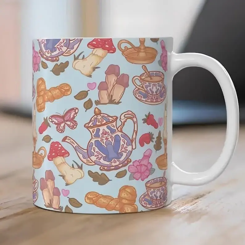 Cottagecore Peens Mug, Naughty & Funny Penis Joke Coffee Mug, Cheeky ...