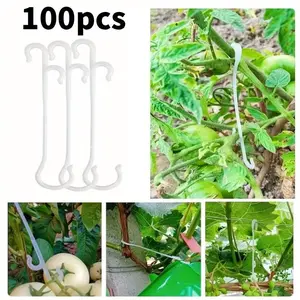 Durable Plastic Plant Support Hooks for Tomatoes & Vines, Vintage Style Garden Accessory, Ideal for Indoor/outdoor Containers