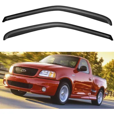 Smoke Tinted Window Visors For 2001-2003 Ford F150 Crew Cab & Lincoln Blackwood – 4-Piece Set 12 thumbnail image