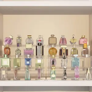 Transparent Acrylic Staircase Perfume Display Stand, Dessert Rack, Cupcake Model Holder, Table Small Cake Organizer, Bakery Sample Showcase