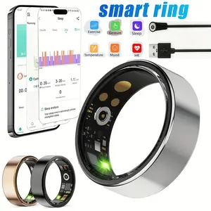 V1 Smart Ring Multifuntional IP68&5 ATM Waterproof Smartring for Women Men Wearable Device
