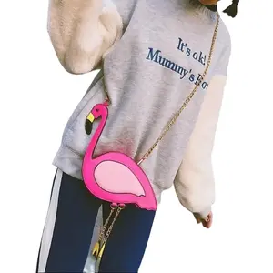 Cute  Flamingo Animal Crossbody Bag, Fun Cartoon Novelty Shoulder Purse with Detachable Mini Coin Pouch, Stylish Versatile Casual Daypack for Women Girls