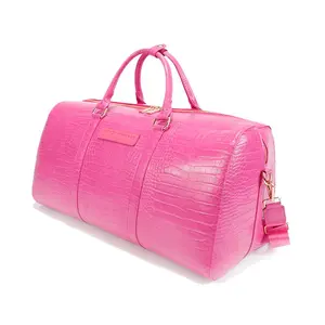 Unisex Vintage Polyurethane Travel Duffel Bag - Waterproof, Durable, Large-Capacity, Casual, Double Straps, Zip-Closure, Built-in Organizer, Carry-On Weekender for Work, Business