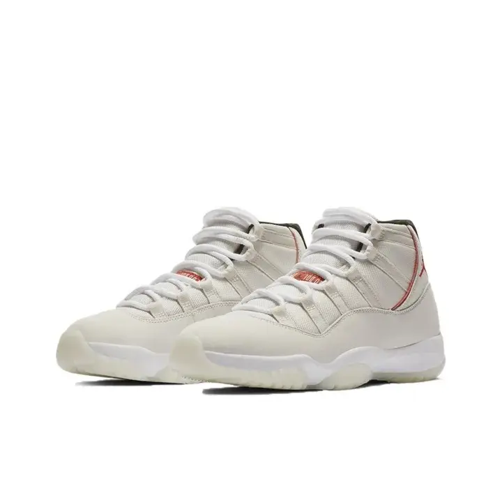 Brand New Sealed Unisex Cream Off-white Thin Suede Red Stitch Vintage Translucent Gum Outsole High-top Retro Basketball Sneakers, Original Shoe Box Included, Breathable Casual Sports Shoes