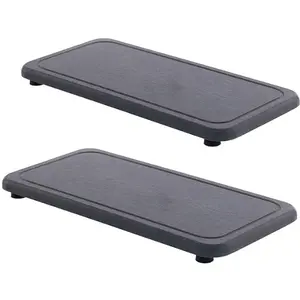 2 PCS Water Absorbent Diatomite Coasters Rectangle, Grooved Design, Water Absorbing Used for Hand Soaps & Plants & toiletries in The Modern Home Mats