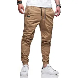 Men Joggers Chino Cargo Pants Hiking Outdoor Recreation Pants Twill Fitness Track Jogging Pants Casual Cotton Pants